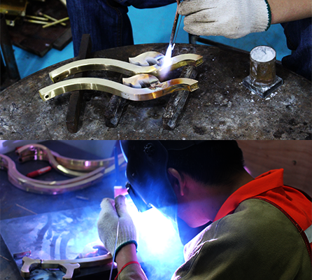 Modern LED Wall Lamp Brass Warm White 3500K Switch Control