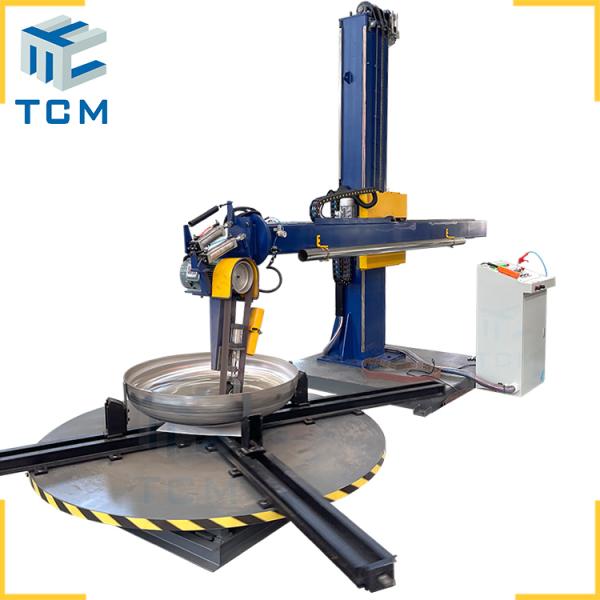 Automatic Tank Cover Polishing Machine For Steel Dish End Surface Grinding Buffing