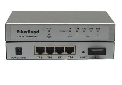 Cheap 1 Port FX 4 Port TX Ethernet Fiber Optic Switches Router 200Mhz CPU TCP/ IP PPPoE for sale