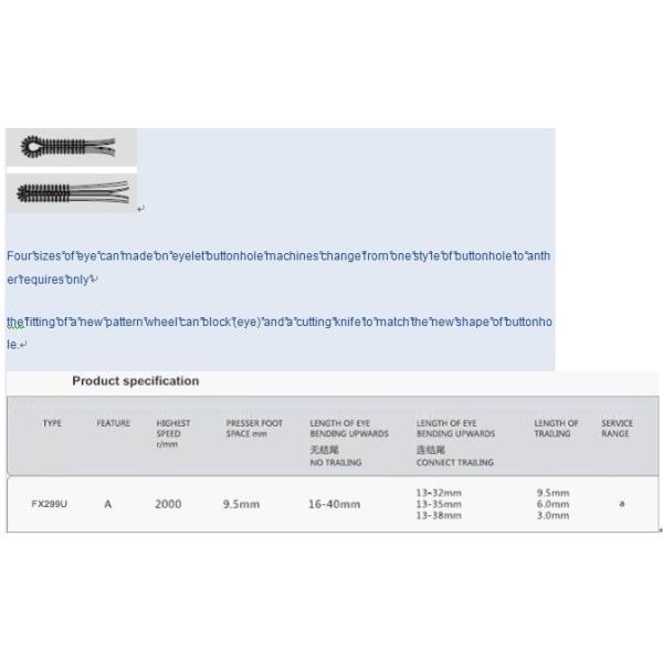 Electronic Eyelet Button Holing Machine FX299U