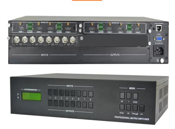 Cheap Video Matrix Switcher for 4/4 Inputs and Outputs Up To 4Kx2k 60Hz for sale