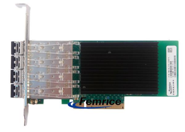 Cheap Femrice 10Gbps Quad Port Gigabit Ethernet PCIe x8 Server Adapter Intel X710 Gigabit Controller Network Interface Card for sale
