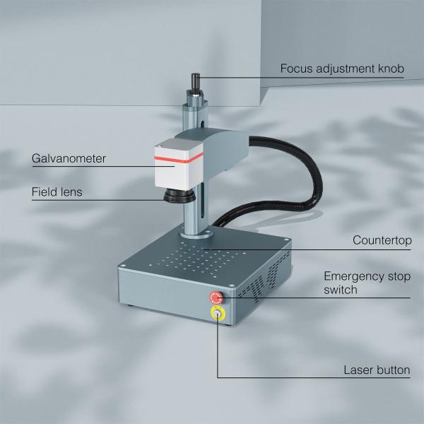 Desktop Fiber Laser Marking Machine 20w 30w 50w Small Laser Engraving Machine For Metal