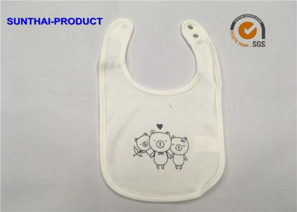 Cheap Bear Screen Print Baby Bibs And Hats Customized Solid Color Unisex Baby Bibs for sale
