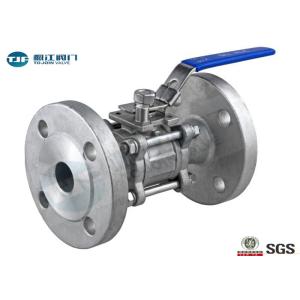 Buy cheap Three Piece Industrial Ball Valve , PN40 / 16 Flanged Full Port Ball Valve from wholesalers