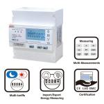 Modbus RTU Communication Dual Tariffs Three Phase WiFi KWh Meter for Within