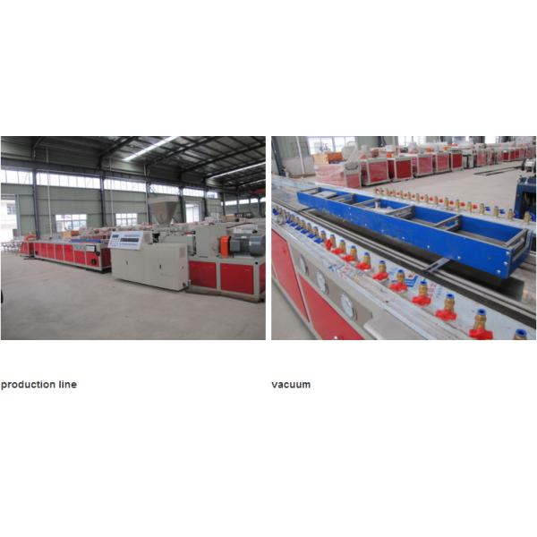Powder Material Wood Plastic Composite Extrusion Machine Conical Twin Screw Extruder