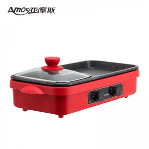 Quality 3 In 1 Korean BBQ Grill Electric Skillet Pan Indoor Griddle Grill Kitchenware wholesale