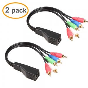 Quality RCA To RJ45 Custom Wire Assemblies With Stereo Audio Cat5 Cat6 Extender wholesale