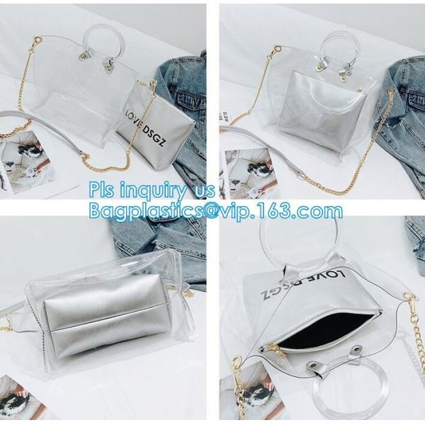 Purses PVC Vinyl Plastic Purse Bag Handbag Ladies, Summer pvc tote bag lady transparent PVC handbags, Shoulder Handbag H