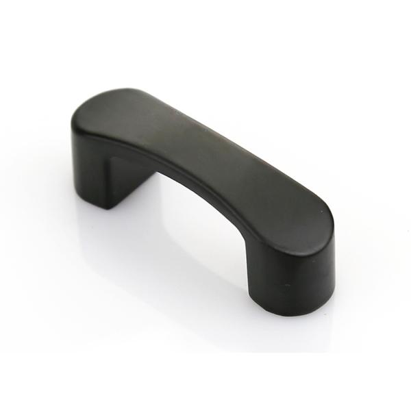 Black Flexible Flush Pull Handle , Industrial Cabinet Door Pulls With Lock Core