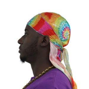 Quality Satin Men Stretchy Cap Hip Hop Design Durag wholesale