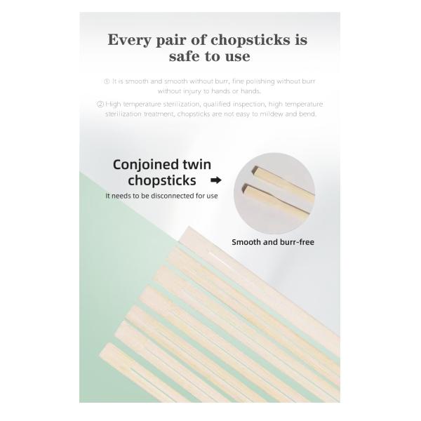 Customization Round Bamboo Chopsticks For Household Restaurant Hotel