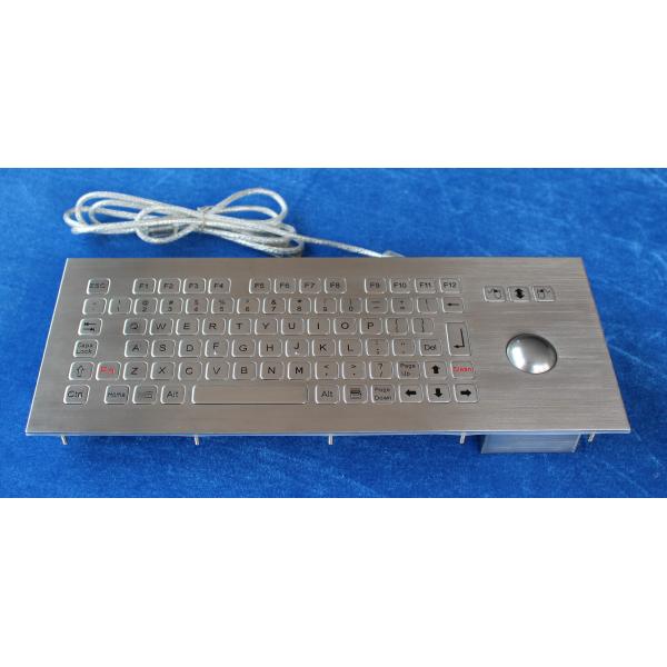 84 Key Washable Industrial Keyboard With Trackball , stainless steel keyboard