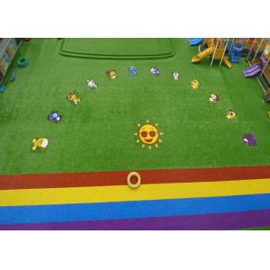 Quality Custom Natural Green Coloured Artificial Grass For Garden Playground wholesale