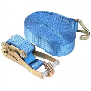 Quality Custom size  and PVC Label Heavy Duty Ratchet Strap Tie Down Lashing Belt For Truck and Cargo control wholesale
