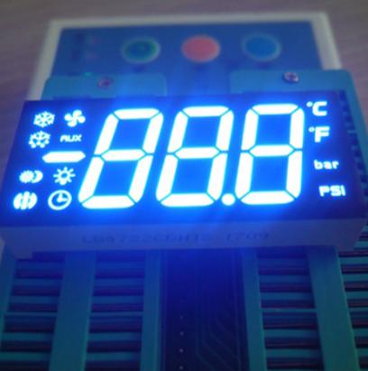 Ultra bright blue customized Triple Digit 7 Segment LED Display Common anode for