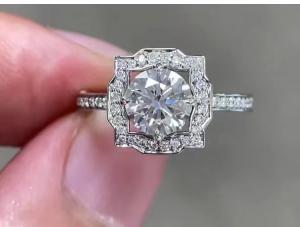 China Lab Made Diamond Jewelry Lab Grown Diamonds Jewlery Round Diamond Rings Stud Earrings on sale