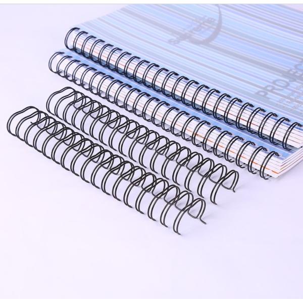 Book Binding 1/2'' Metal Spiral Wire , 23 Loops Double Wire Ring