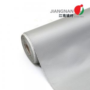 China Grey Color 0.4mm Silicone Fiberglass Fireproofing Fabrics Used In Smoke Curtaines on sale