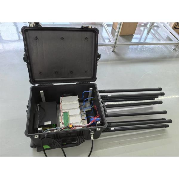 1km multi band Vehicle cell phone bomb drone VHF UHF GPS remote control jammer 20-6000MHz VIP protection