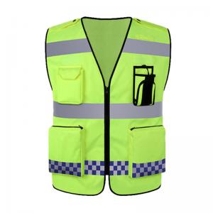 China Customized Logo Accepted 100% Polyester Led Flash Light Reflective Safety Vest For Running S-5XL on sale