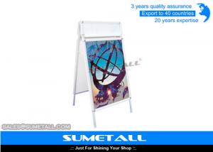Quality Aluminum Shop Display Fittings / Sandwich Board Signs A Frame For Advertising wholesale