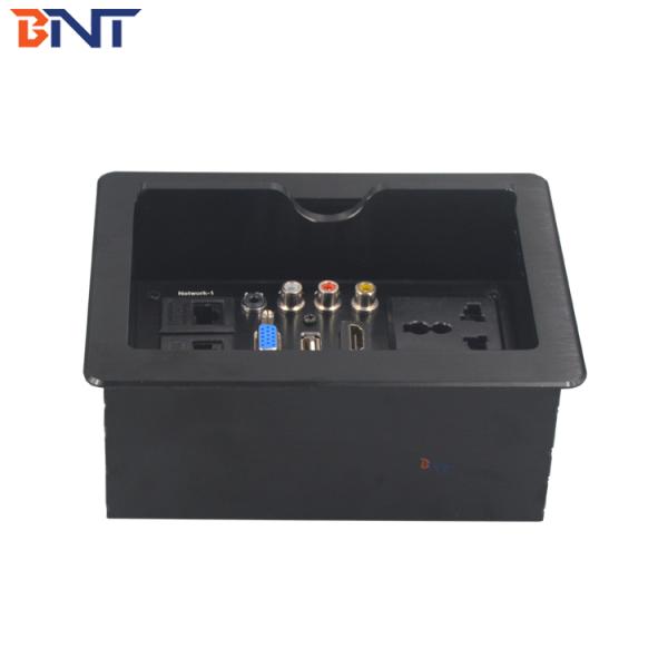 Manual Flip Cover Desktop/Floor Cable Socket/Cable Box with VGA/RJ45 Cables for Conference Electrical Furniture