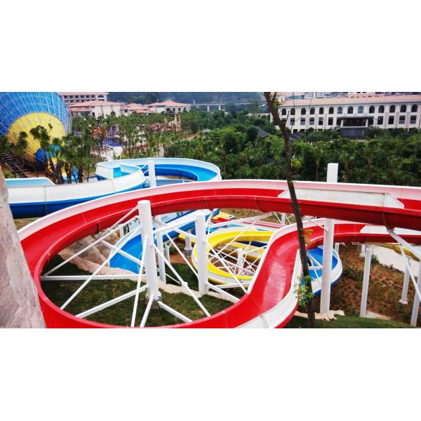 Popular Dual Tracks Open Close Style FRP Body Custom Water Slides