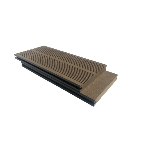 Grooves 5.8meter 140mm 20 Mm WPC Solid Decking