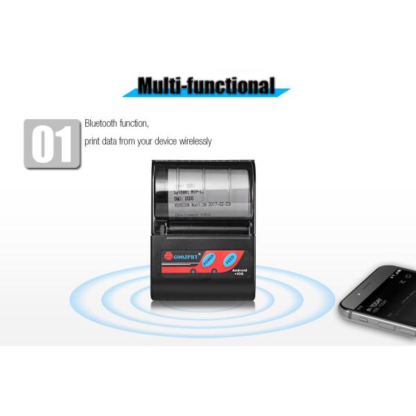 Mobile 80mm Mini Bluetooth Printer Thermal Roll Paper / Label Type 1 Year Warranty