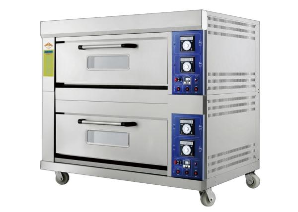 Cheap Laminated-Type Gas Bakery Oven With Timing Control and Adjustable Temperature Range 20~400°C Capacity 2 Decks 4 Trays for sale