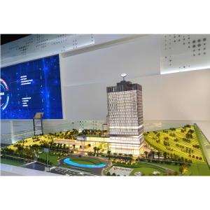 Modern Office Architectural Scale Model 1:150 Integrated Green Spaces