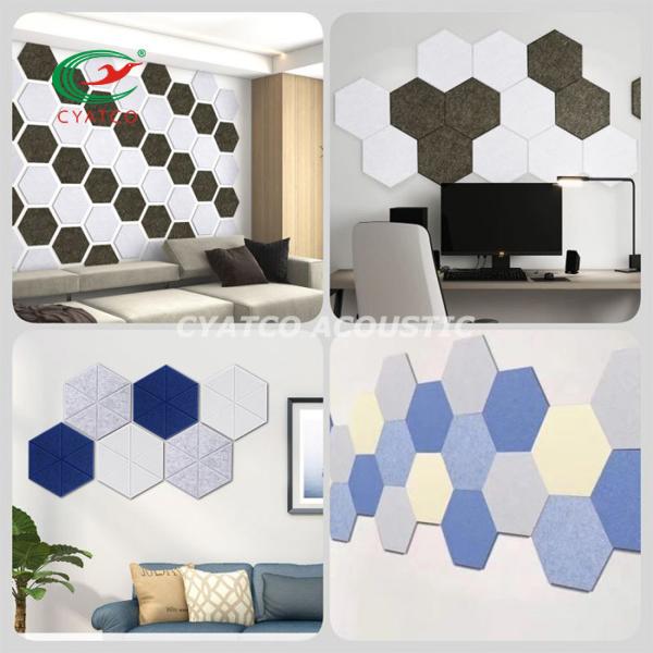 Self Adhesive Hexagon Sound Absorbing Panels Odorless Sound Proof Padding