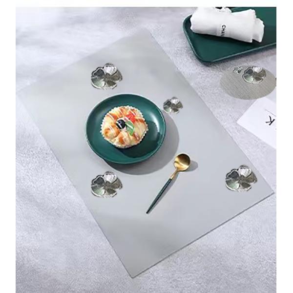 Modern Style Waterproof Eco-Friendly Non Slip Rose Gold Table Mats Pads for Home Deco