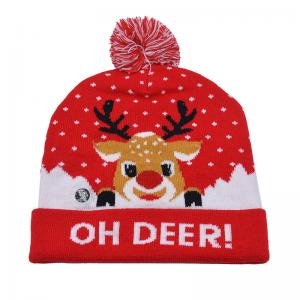 China Unisex Winter Beanie Hats With Embroidery Pattern For Cold Season on sale