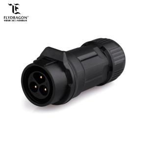 China LP16 series Black Plastic Shell 3Pin Electric Plug and Socket Waterproof Connector for Lighting and Audio and Visual on sale
