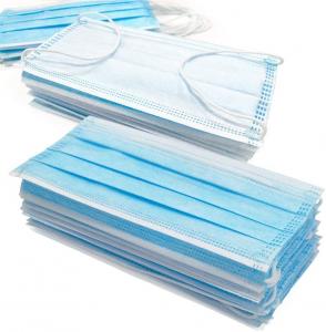 Quality Blue Disposable Face Mask Skin Friendly  For Filter Pollen / Dust wholesale