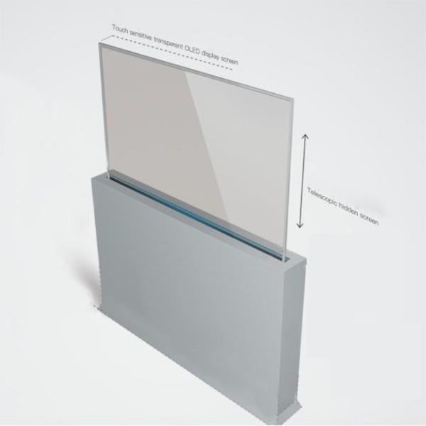 Lifting Transparent OLED Digital Signage Android Windows Transparent Touch
