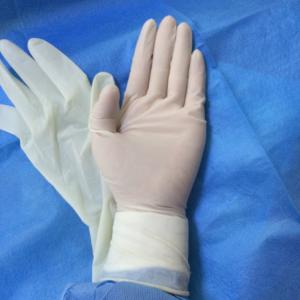 China 100% Natural Sterile Latex 	Disposable Surgical Gloves Powder Free Easy To Pierce on sale