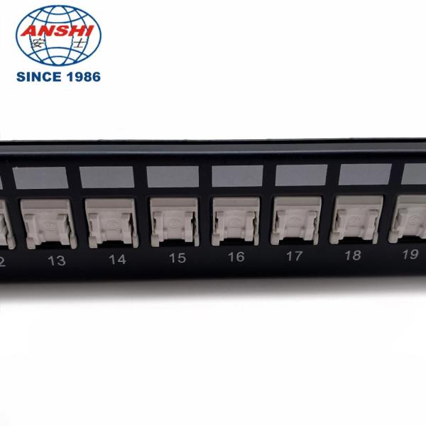 Cat6 UTP Rack Mount Patch Panel Unshielded Modular Type With Cable Manager