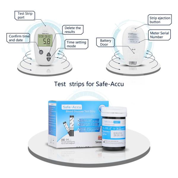 FAD-GDH Blood Glucose Meter with Wild Htc Range ,Blood Sugar Monitoring Device with Capacity for 200 results Momery