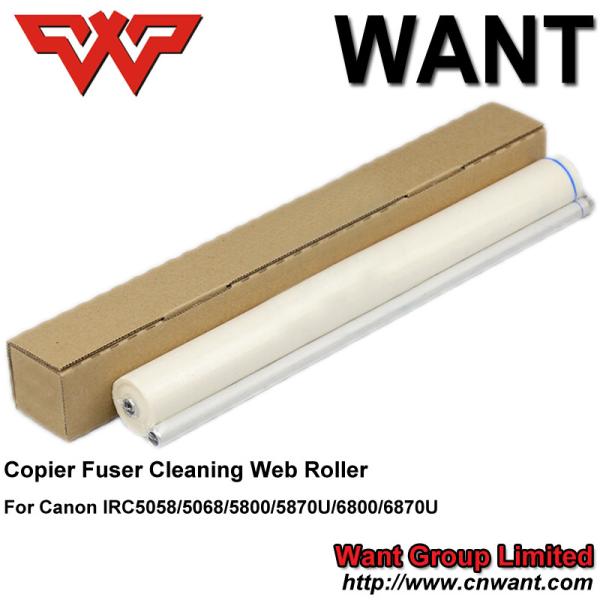 Canon IRC5058 IRC5068 IRC5800 IRC5870U IRC6800 IRC6870U C5058 C5068 C6800 fuser cleaning web roller FC5-2286-000