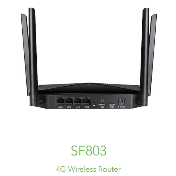 300Mbps 4G LTE WiFi Router 12V/1A DC 5V/2A Type C 12W Power Consumption