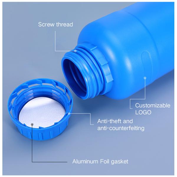 Food Grade Round 1 Liter Hdpe Bottle Plastic Sample Bottles For Agricultural Pesticide Packing