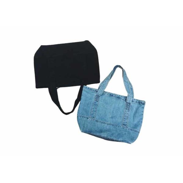 Customizable Fashion Blue Denim Tote Shopping Bags Custom Logo