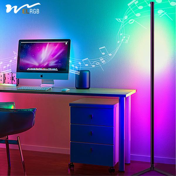 Creative LED Bedside Nightlight Minimalist Line Floor Lamp for E-Sports Atmosphere