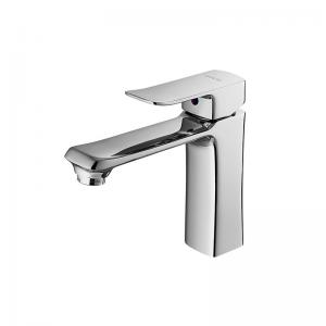 Quality Basin Mixer Washroom Hot Cold Chromed Plated Single Hole Bathroom Basin Mixer Taps Tap Faucet wholesale