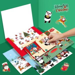 China Kids Sticker Activity Books Set Full Color Background Pages Cling Style on sale