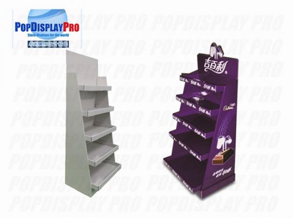 Cheap Purple Visual Merchandising Custom Cardboard POP Displays 5 Tier Cadbury Milk Chocolate for sale